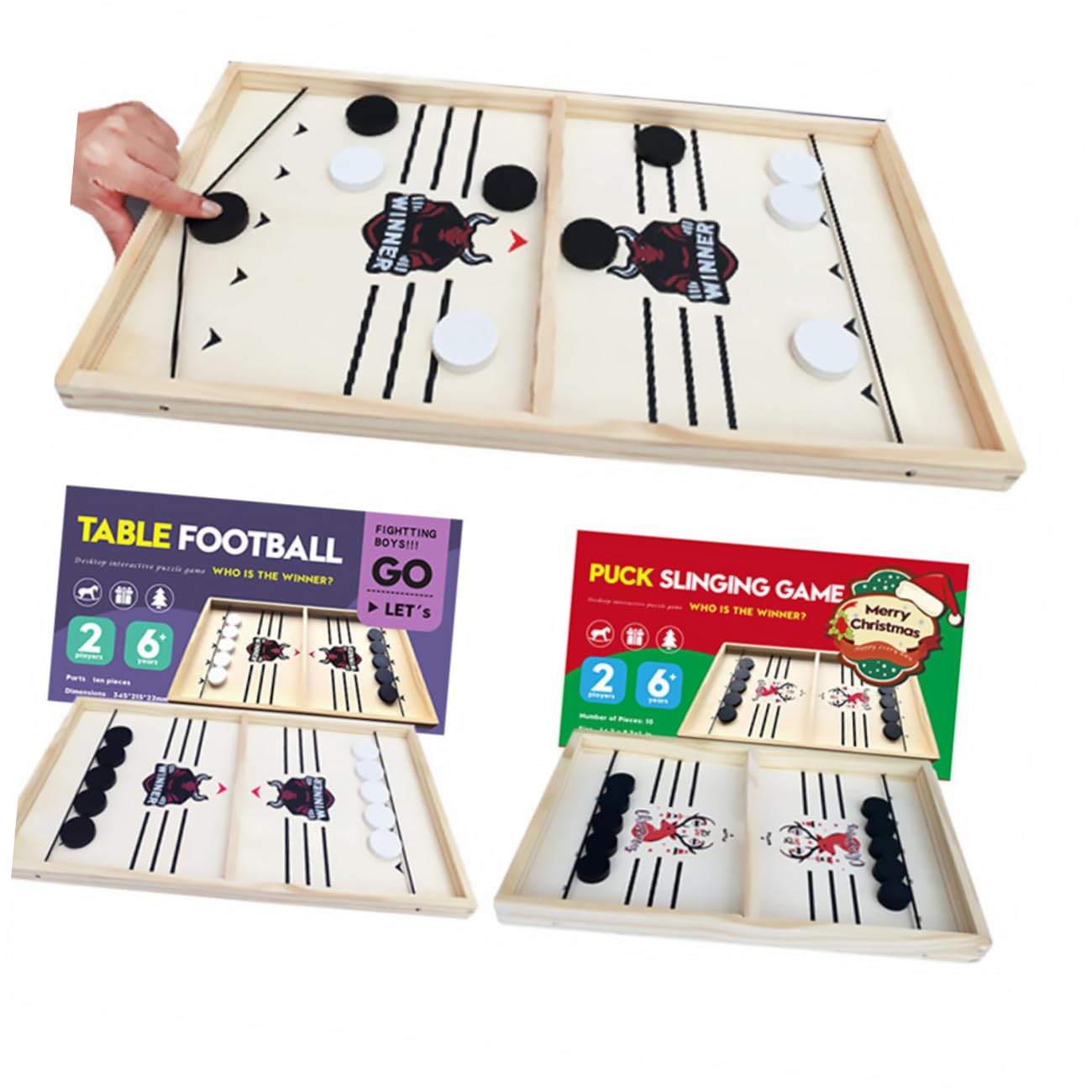 POPETPOP Jeu de Société en Bois Palets à Fronde pour Parents et Garçon et Filles, Jeu D'échecs Amusant et Éducatif pour Bataille de Bureau sur Table
