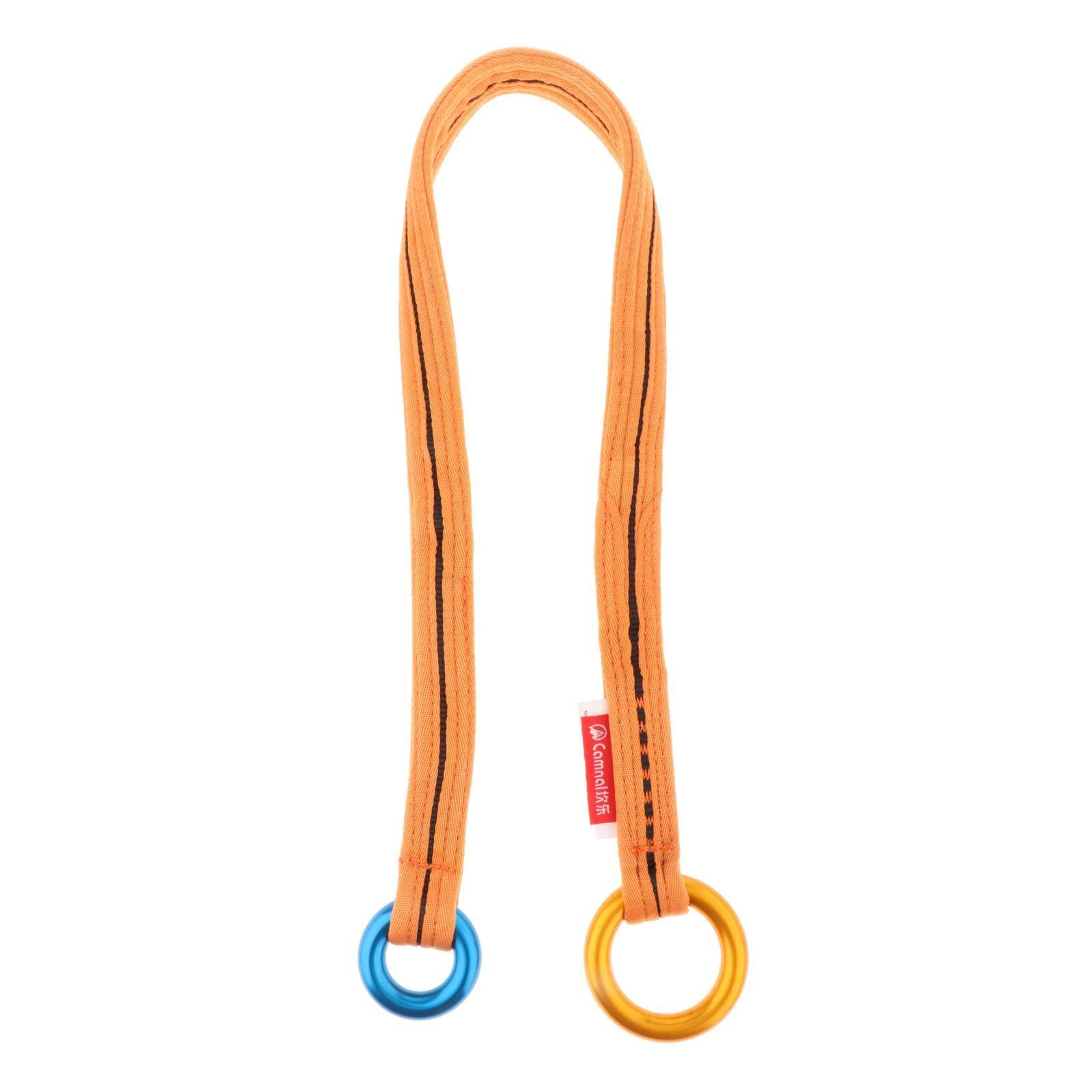 Tree Climbing Cambium Saver Retrievable Anchor, Climbing Rope Loop Rope Belt Sling Tree Arborist Friction Saver for Rock Climbing Backpacking, Orange 120cm