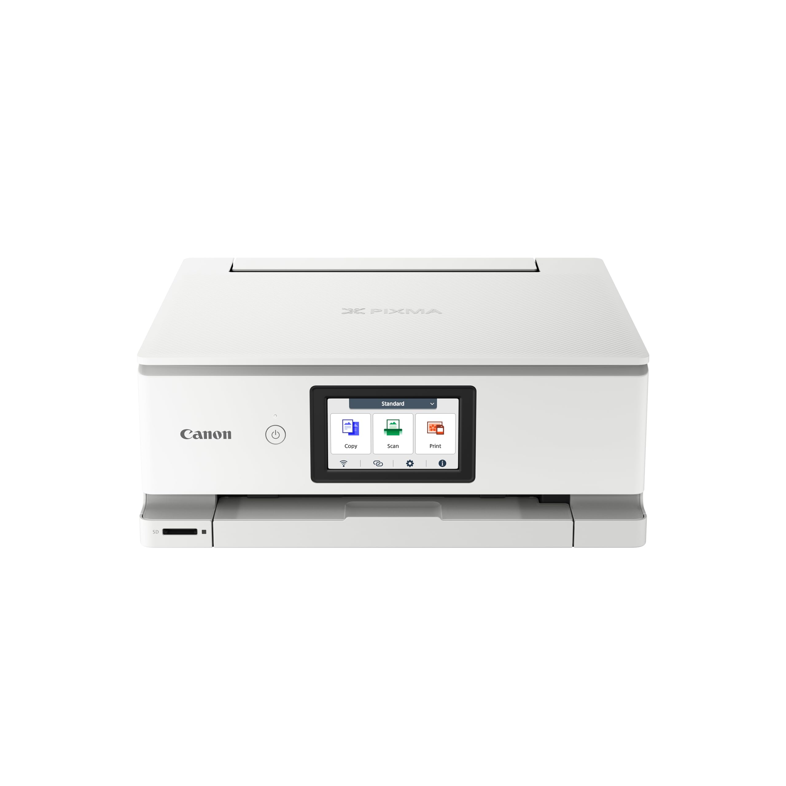 Canon PIXMA TS8751 stampante fotografica wireless multifunzione 3-1 Wireless con 6 inchiostri separati touchscreen 4,3 pollici, stampa fronte retro automatica, stampa senza uso PC, colore: bianca