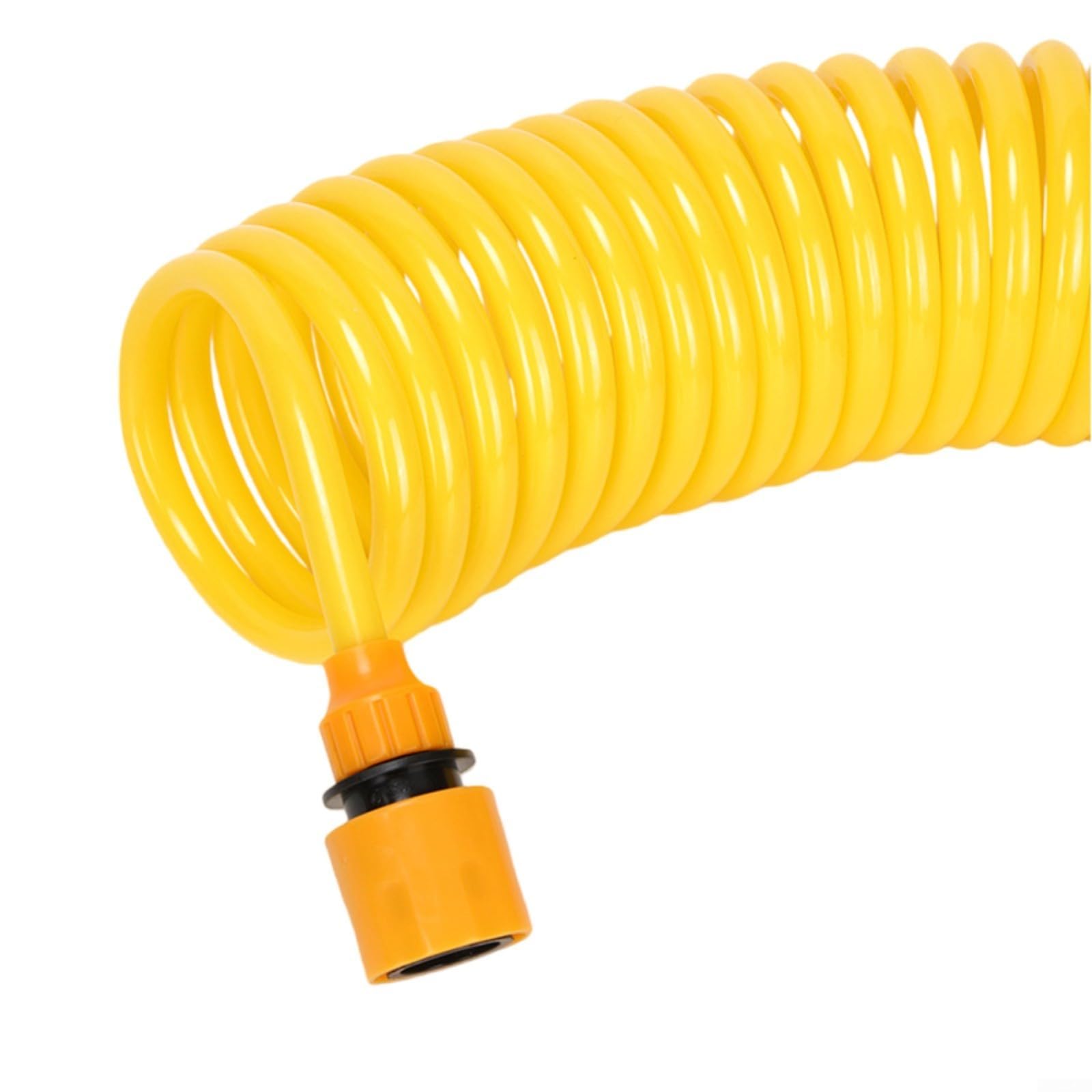 Tubo da giardino espandibile da 18 m, flessibile e retrattile, per lavaggio auto, irrigazione piante, resistente, giallo (5 metri)