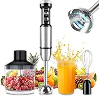 Mixer 3 em 1, Mix 3 em 1, Mixer inox, Mixer de Mão Inox 1000W, 2 Velocidades, 3 Acessórios, Capacidade 500ml, Mixer, Misturador Multiuso 3 em 1 Portatil (220V)
