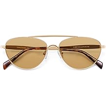 Polarized Trendy Aviator Metal Cat Eye Sunglasses for Women Men Retro Vintage Shades VL9868