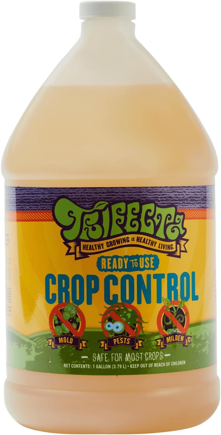 Trifecta Crop Control Insecticidal Soap for Plants | All Natural Fungicide for Plants | Spider Mite Killer Indoor Plants, Food Safe Commercial Grade Pesticide, Herbicide, Spider Mites Spray for Plants