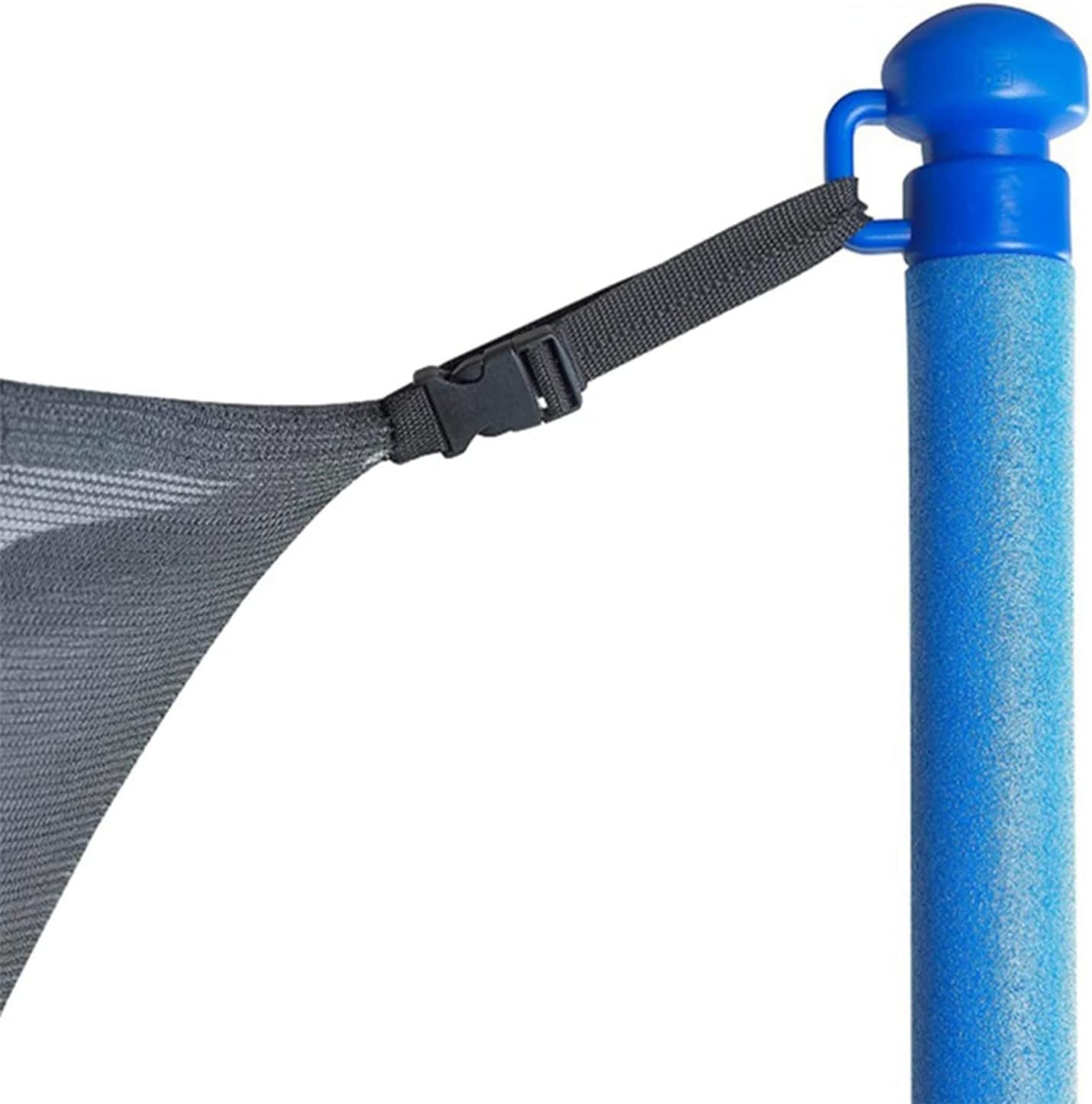 Wymiana siatki bezpieczeństwa, z 6-biegunowymi dwugłowymi zamkami błyskawicznymi trampoliny obudowa ochronna siatka tylko dla dzieci-siatka (Color : Nero, Size : 14FT+diameter 4.27m)