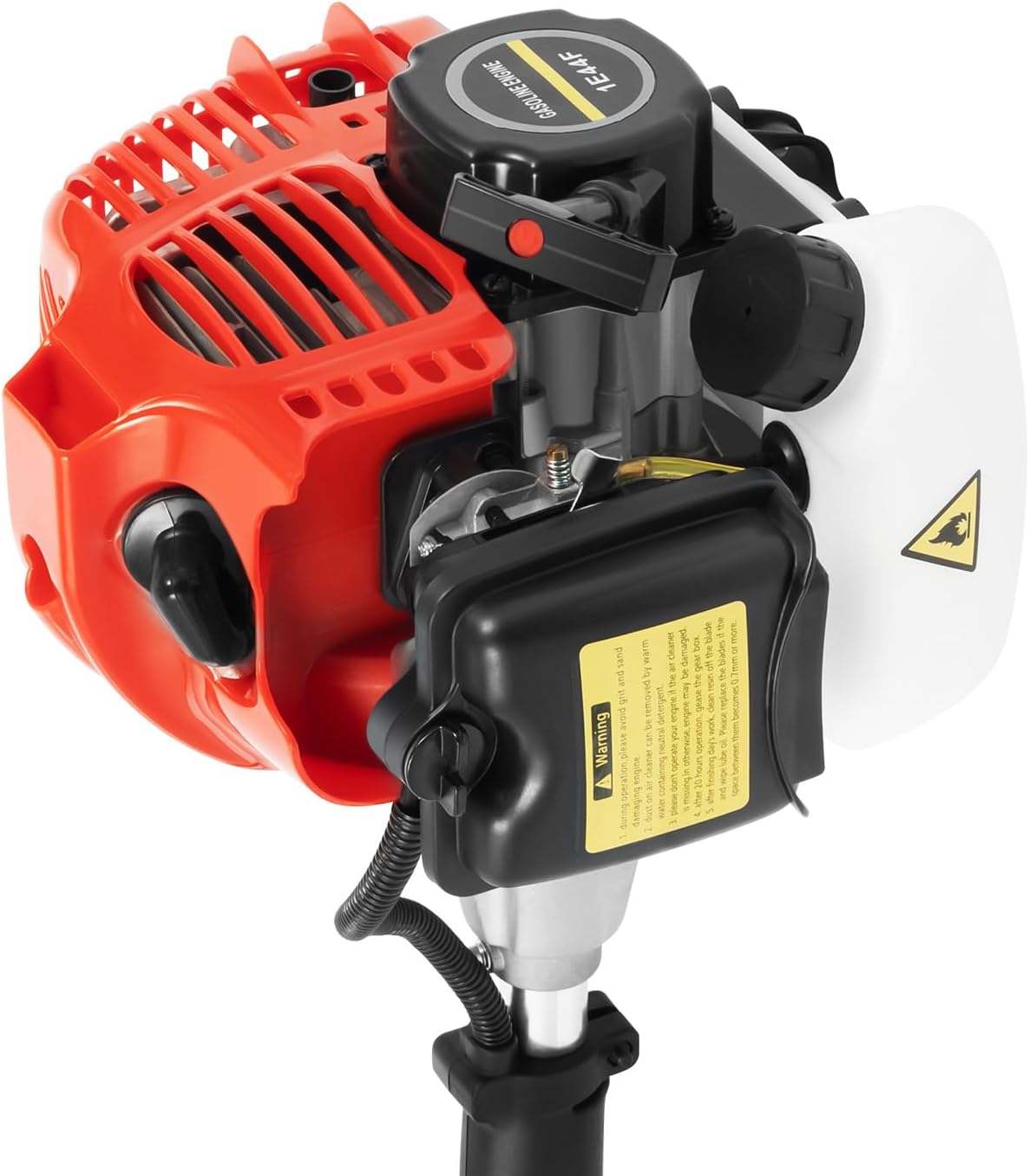 51.7CC Gas-Powered Tiller Cultivator, 2HP 2-Stroke Single Cylinder Rototiller with Air-Cooled System,Handheld Micro Tillage Ripper for Garden Lawn Digging