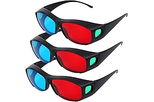 3 Pieces Red Blue 3D Movie Game Glasses - Escape into a...