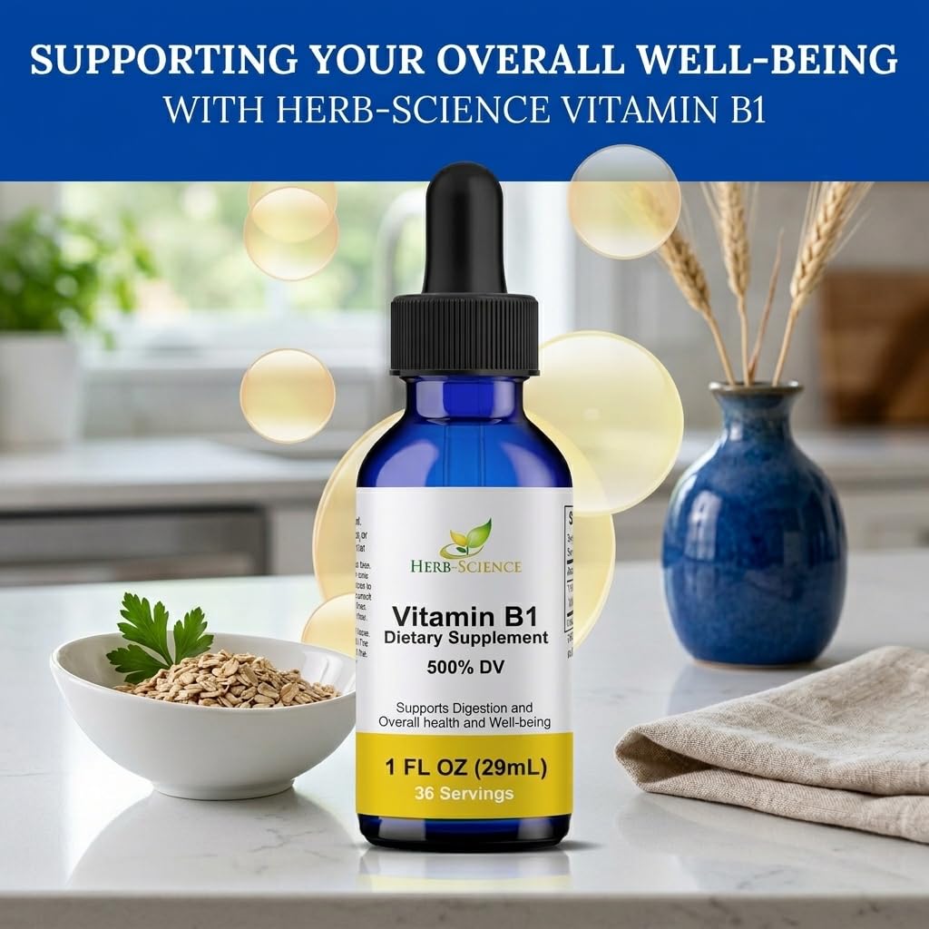 Vitamin B1 Liquid Drops, Thiamine, Alcohol-Free, 1 Oz — Amazon image 8