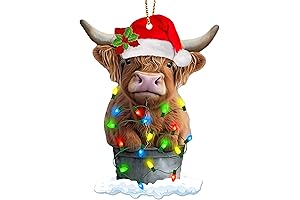 Whimsical Dancing Christmas Cow Ornament