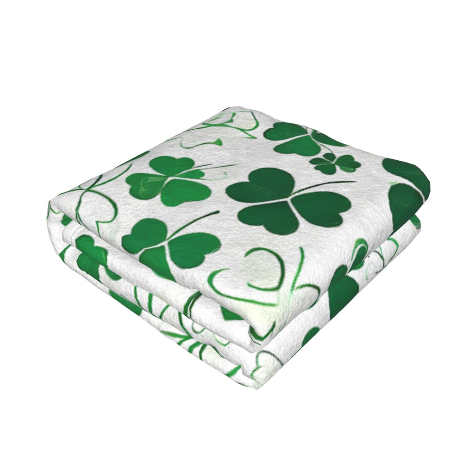 ESNAIUVCD Happy St Patrick'S Day Print Soft Cozy Fleece Plush Warm Flannel Bedding Blanket,Cozy Lightweight Warm Blankets For All Season 40x30in/50x40in/60x50in/80x60in