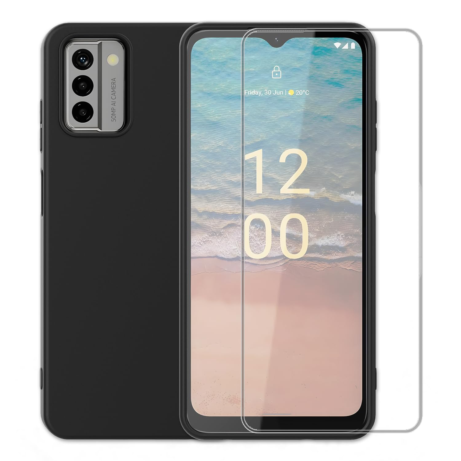 Funda De Cuero Pu Abatible Para Nokia G42/g310, Funda Tipo Billetera Con Estampado De Patron De Soporte