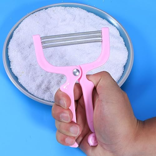 Miniatura 8 de Artibetter Herramienta de enhebrado de resorte, 1 Unidades de 2 unids de roscado de belleza, depiladora facial, herramienta de depilación de