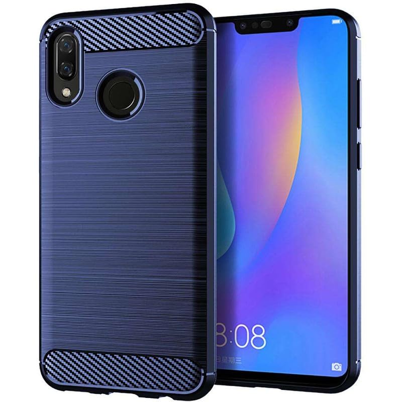 Image of Hybrid Carbon Fiber Back Case for Honor Play (Blue)