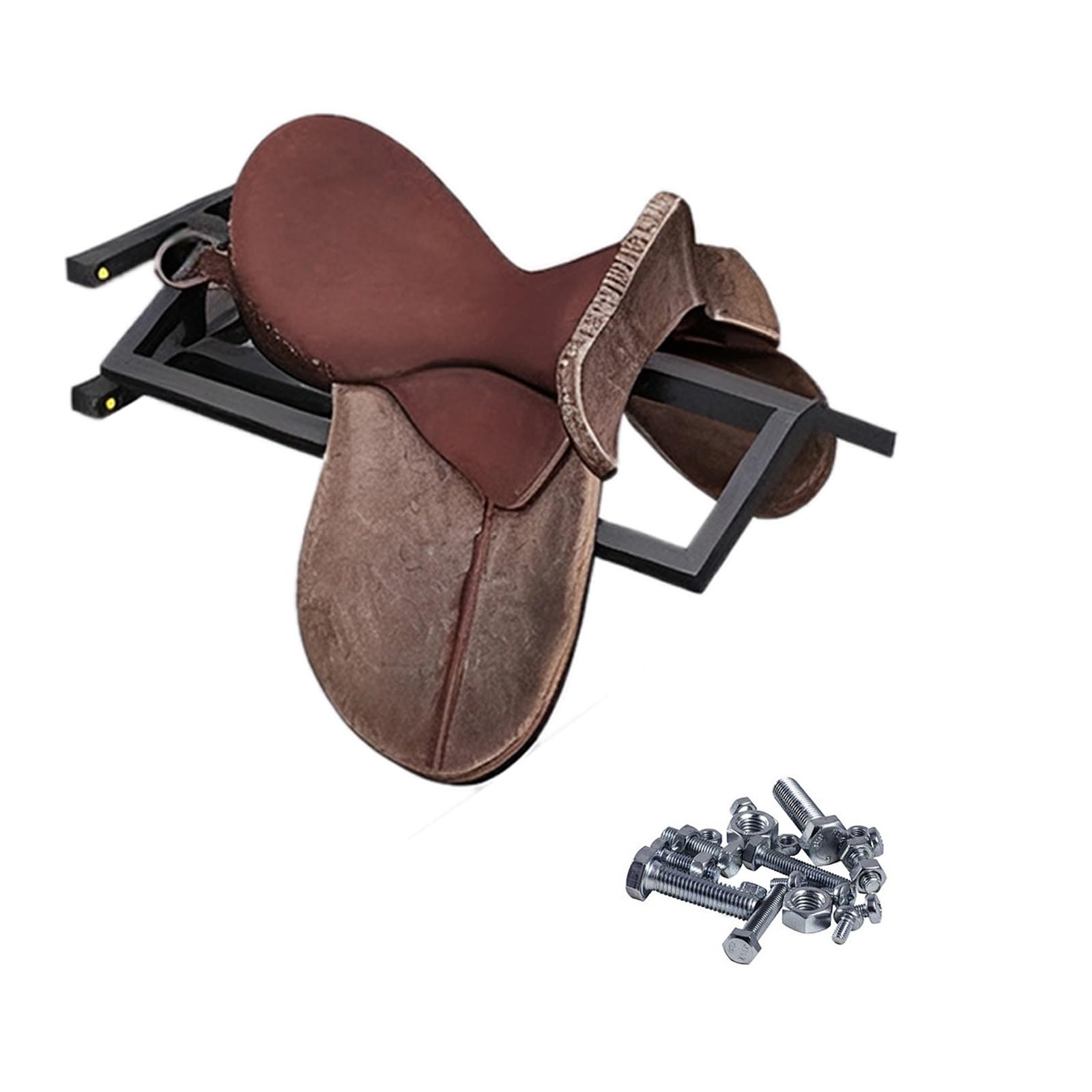 Soporte sillas de montar Soporte De Pared Para Sillas De Montar Inglesas Y Western, Estantes De Acero Para Mantas De Caballo Para Cuartos De Monturas/ Graneros/ Garajes, Negro(1 Pc)