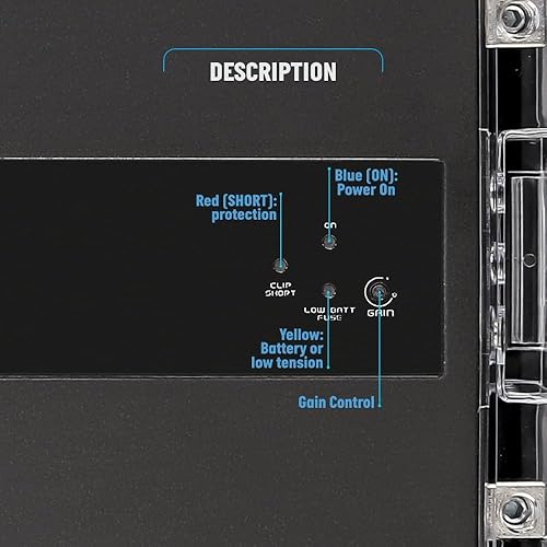 Miniatura 8 de Amplificador de graves de 1 canal para audio de vehículo - Amplificador de graves mono de alta potencia con filtro subsónico y filtro de paso bajo,