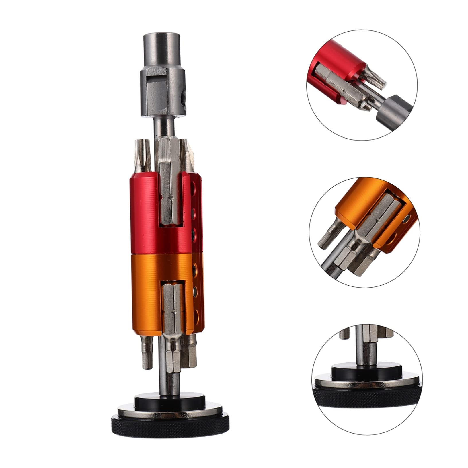 BESPORTBLE 2 Pz Strumenti per La Riparazione Kit Cacciavite a Cricchetto Cacciavite a Cricchetto per Bici Mini Cacciavite a Punta Mini Bici Ruotare Gruppo Tondo Precisione Lega di Alluminio