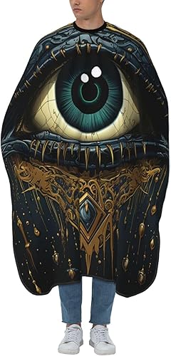 Evil eyes magic talisman Gold Barber Cape for Men Professional Hairdressing Cutting Salon Cape Hair Styling Cape