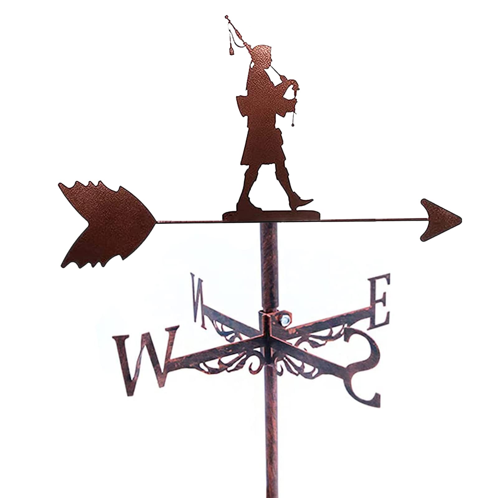 TAXXII Weather Vanes for Roof Creative wind vane Wind Direction Indicator Kit Outdoor Gardens weathervane Iron Art Weathercock Coating Houses Patio Lawns(Hunter)