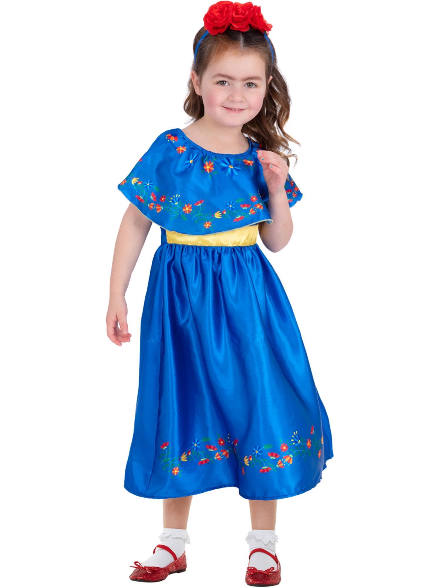 Smiffys Unisex Kids Blue Artist Frida Costume Kids
