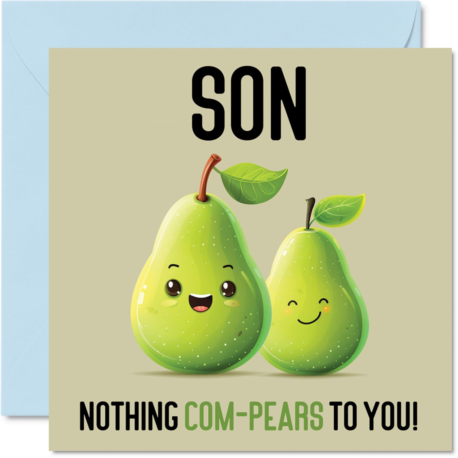 Birthday Cards for Son - Nothing Com-Pears - Funny Happy Birthday Card for Son from Mum Dad, 145mm Joke Greeting Cards Men Him