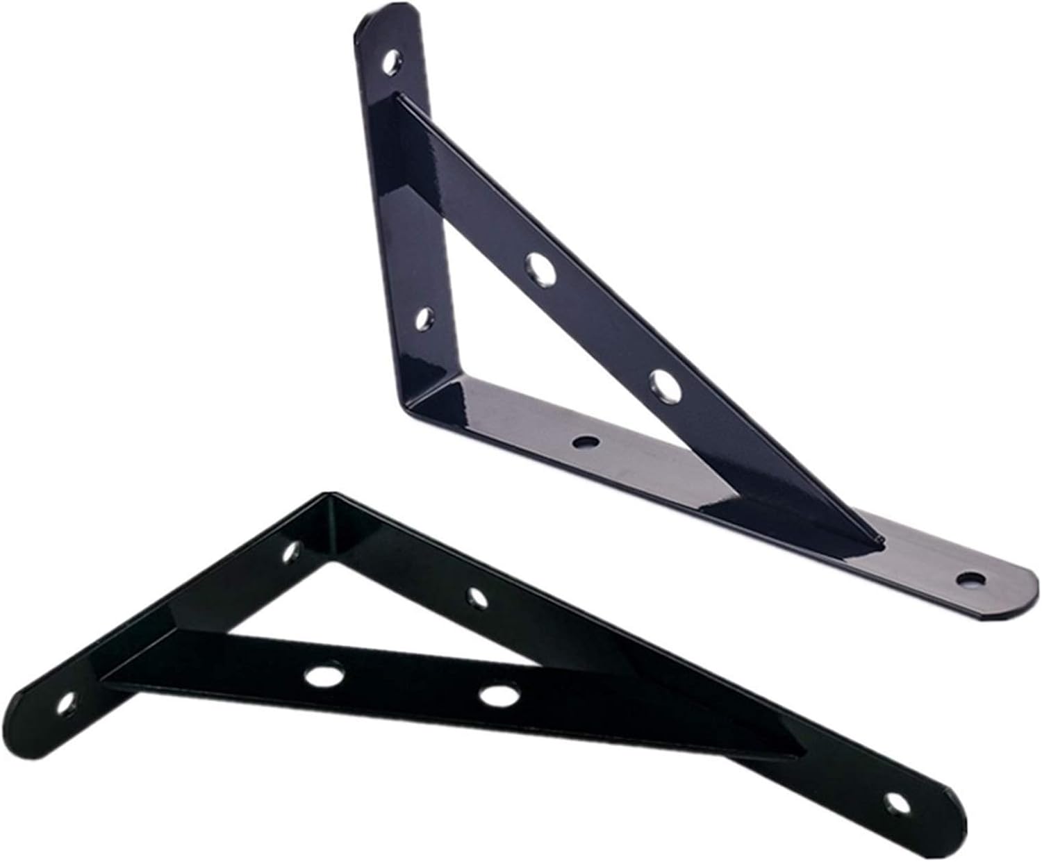 2 Pcs Heavy Duty Shelf Brackets, 90 Degree Floating Shelves Tripod Triangle Shelf