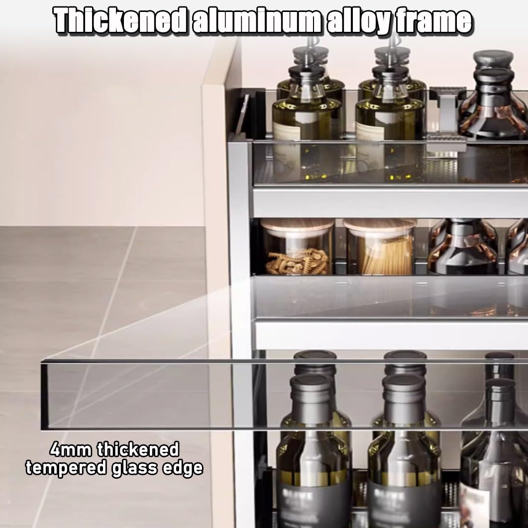 Aluminiowy wysuwany organizer siatkowy, 2/3-poziomowy, rozszerzalna półka do przechowywania, regulowany, wielofunkcyjny organizer o dużej pojemności, 150, 3 poziomy