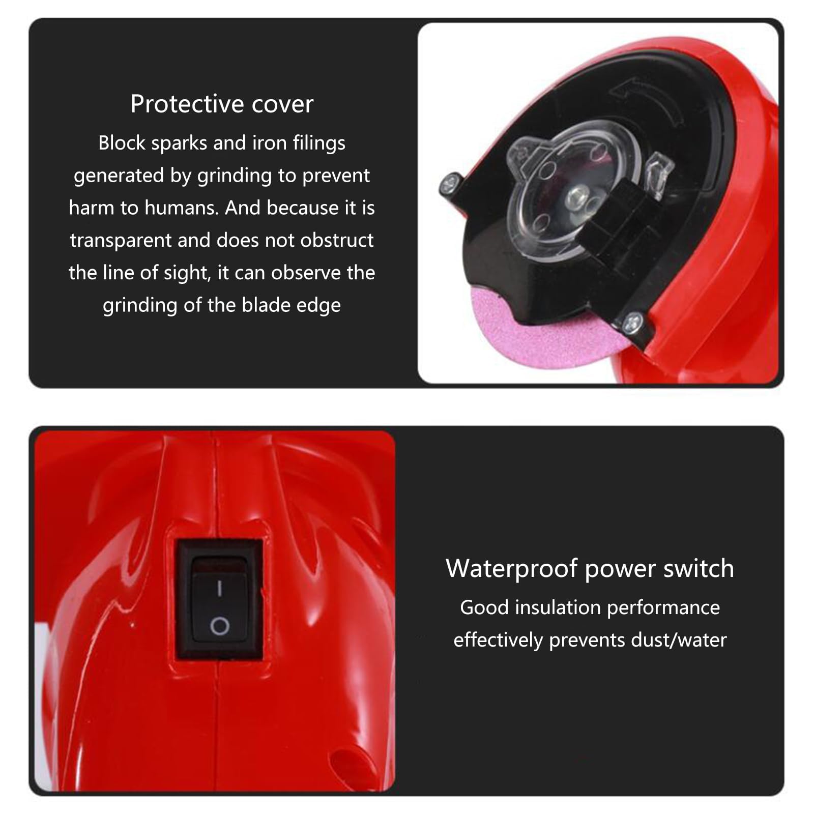 Afilador De Motosierra Eléctrico De 250 W, Rectificadora De Cadena De Escritorio con Botón De Ajuste De Posicionamiento, Ángulo Ajustable De 0 a 35° Y 8400 RPM, para Cadenas De Sierra