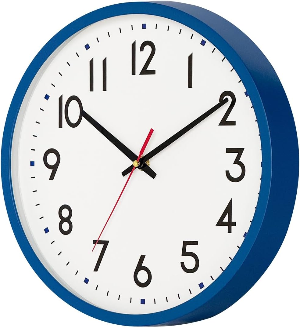 10 Inch Wall Clock Battery Operated Silent Non Ticking Quartz image 3