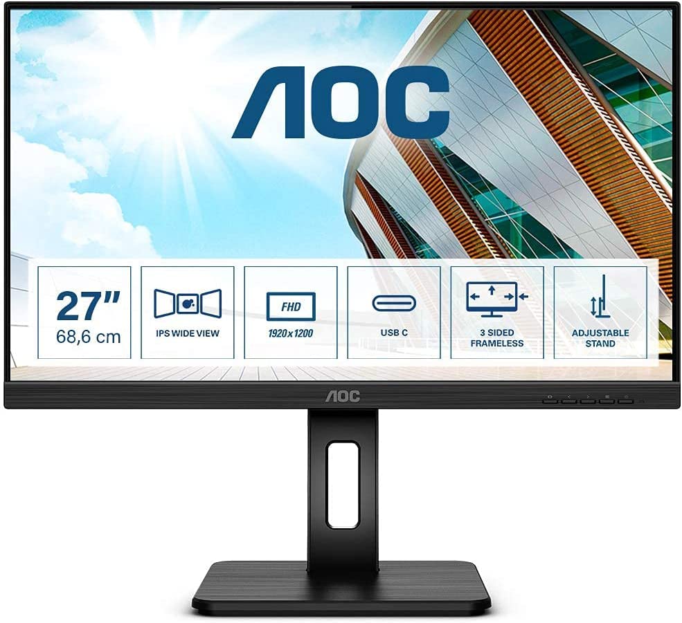 AOC 24P2C 24 Inch Full HD Monitor with Speakers, IPS, USB Hub, USB-C Dock, Height Adjust, 4ms, 75Hz (B0C57GK2JQ) Amazon Price History, Amazon Price Tracker