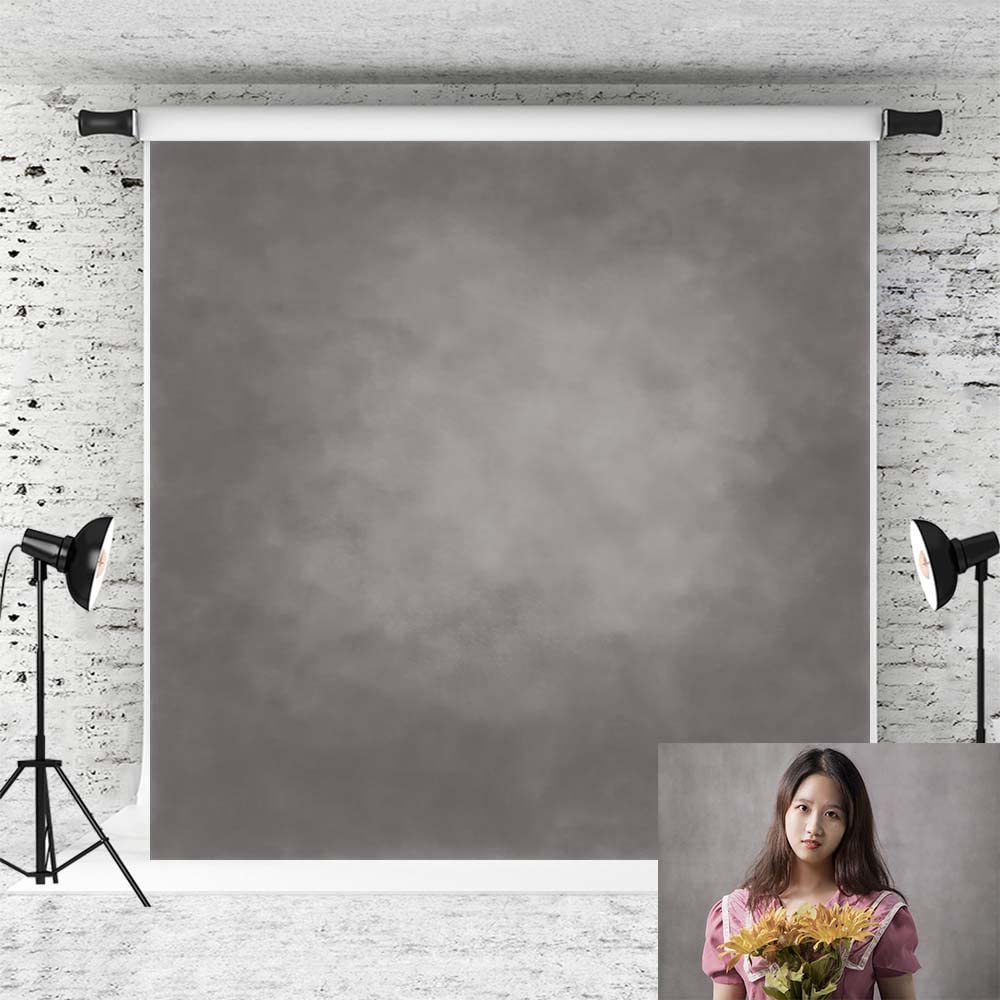 KateHome PHOTOSTUDIOS 2x2m(6x6ft) Fondo de fotografía Dibujado a Mano Fondo de fotografía Abstracto Gris Accesorios de Estudio de fotografía
