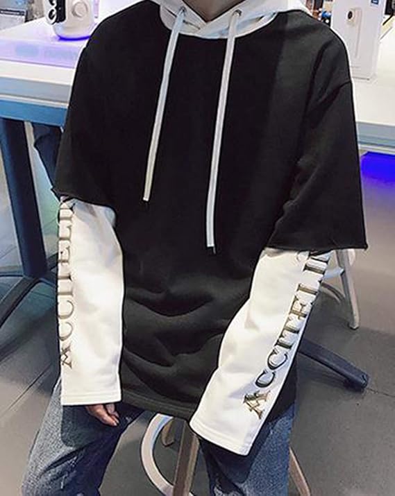 Amazon Beibang バイバン トレーナー メンズ 長袖 ゆったり フードパーカー ストリート プルオーバー パーカー 韓国ファッション 秋 トップス カジュアルアウター トレーナー パーカー 通販