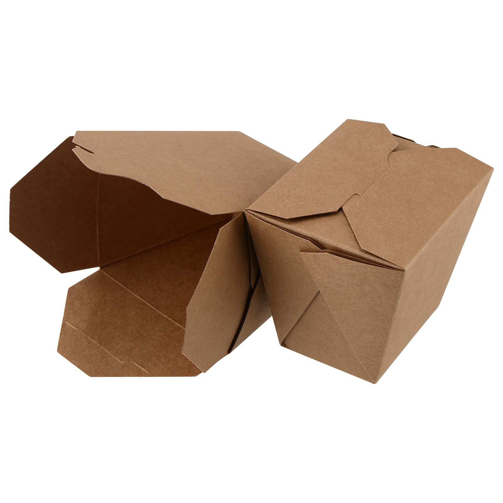 Paquete de 100 cajas de papel kraft de 16 onzas, contenedor chino marrón para llevar, cajas de papel para llevar, para fiestas, catering, restaurantes
