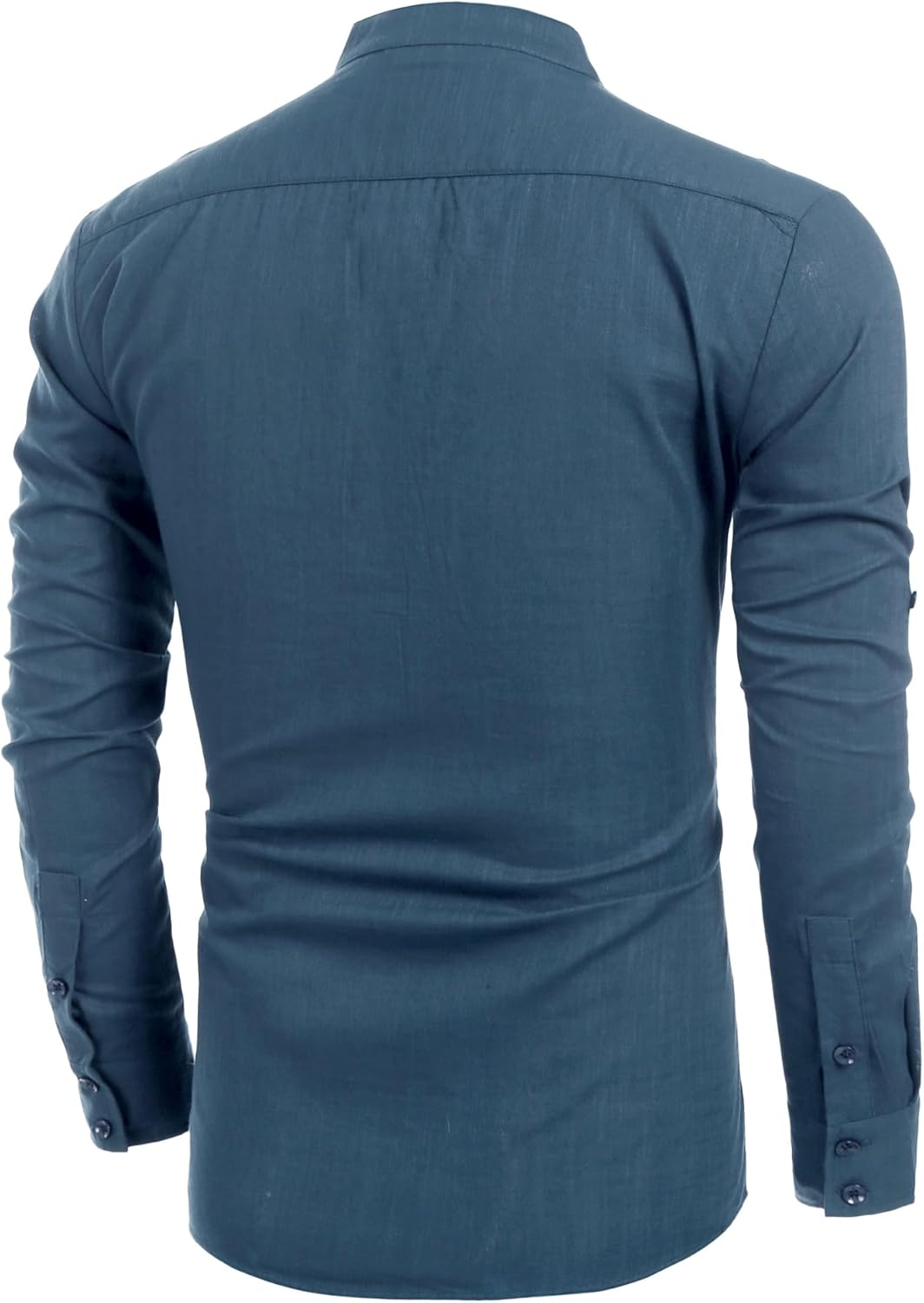 COOFANDY Men's Cotton Linen Henley T-Shirt Long Sleeve Hippie Casual Beach T-Shirts - Image 7