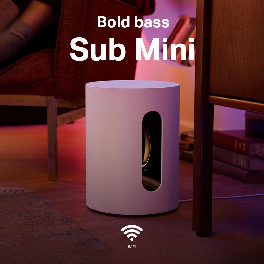 【新品未使用】SONOS Sub Mini ワイヤレスサブウーファー ホワイト Sonos Sub Mini：コンパクトでも重厚な低音のサブウーファー | Sonos