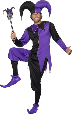 Smiffys Mens Medieval Jester Costume Top