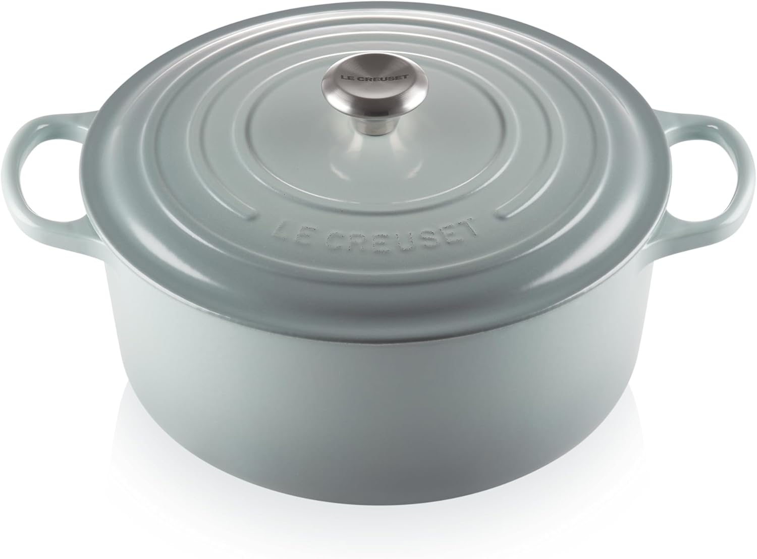 Le Creuset Enameled Cast Iron Signature Round Dutch Oven with Lid, 9 Quart, Sea Salt