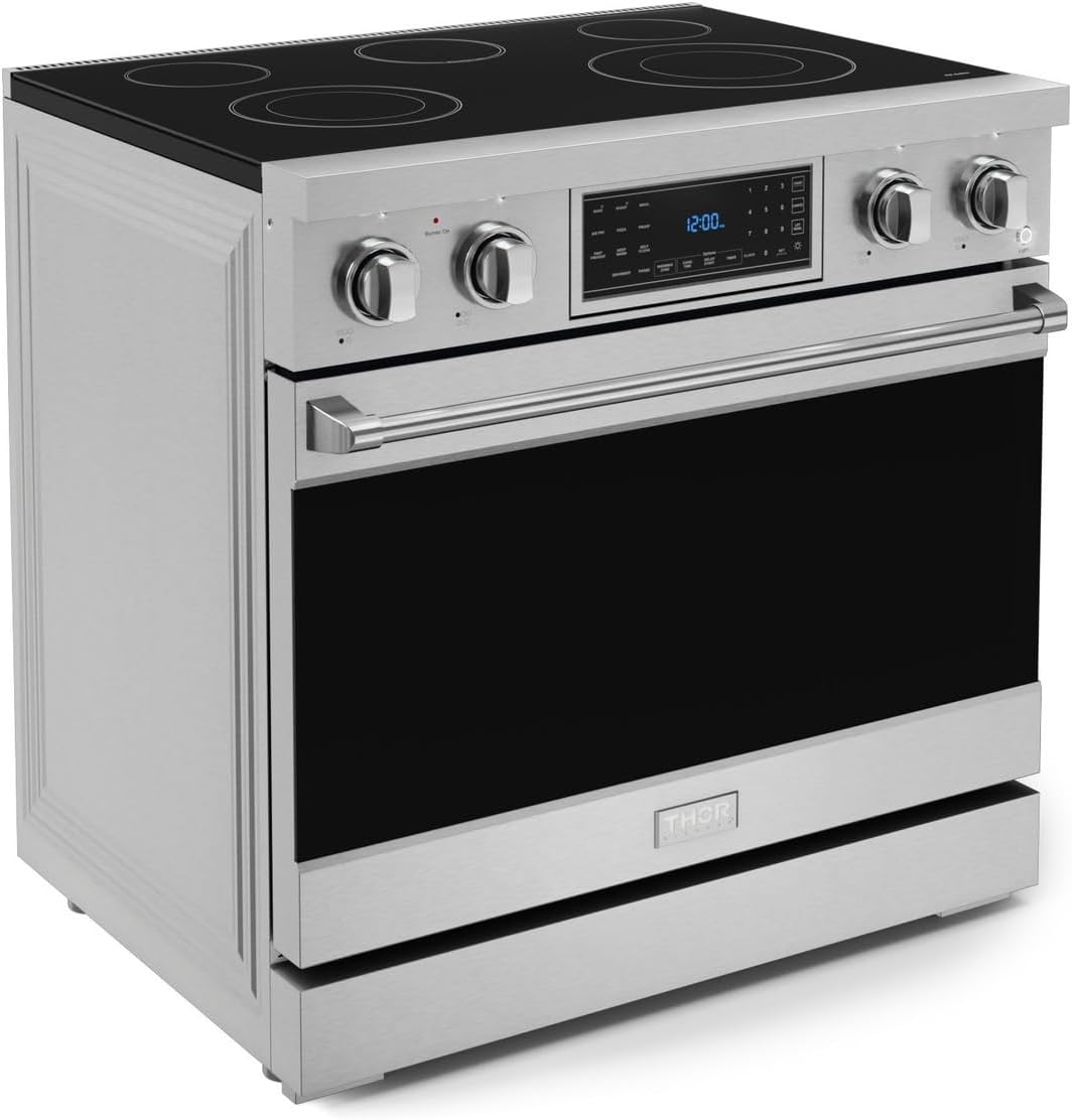 Gordon Ramsay by THOR Kitchen 36 Inch Professional Electric Range with Tilt Panel Touch Control in Stainless Steel