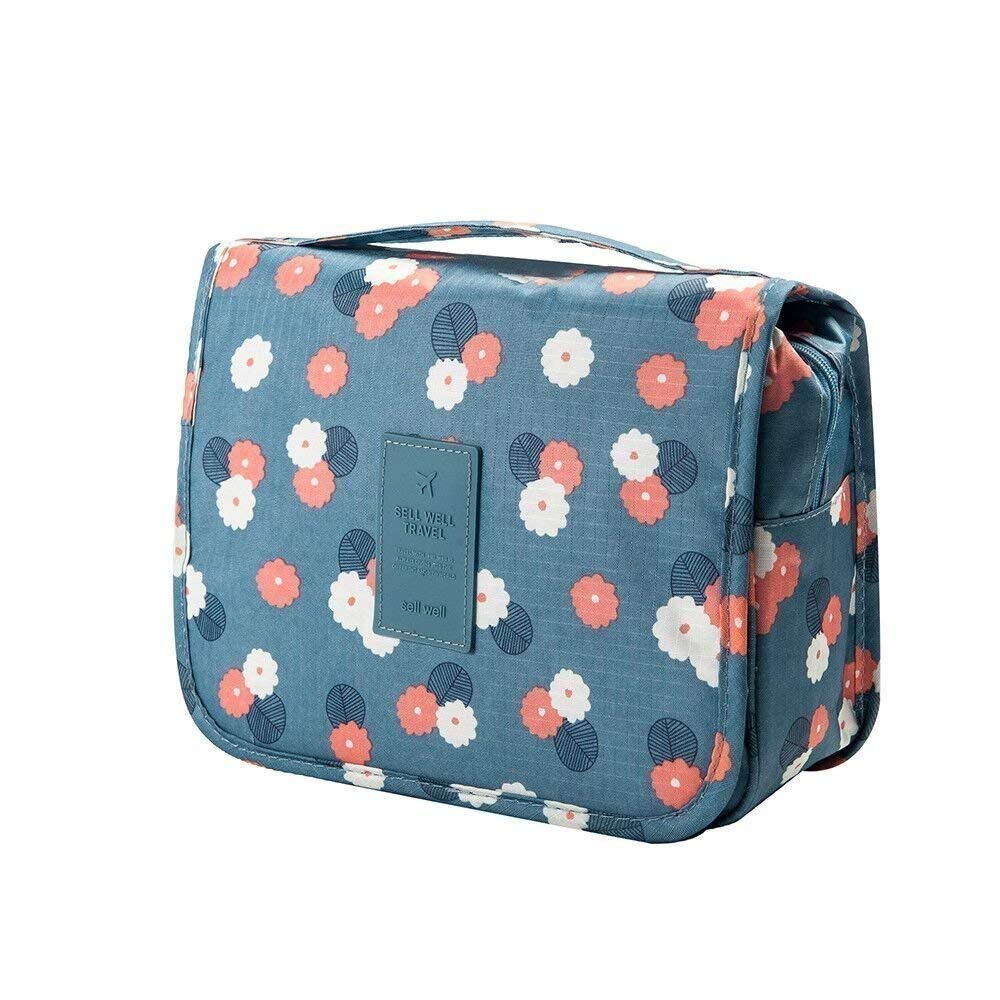 krupanidhi Hanging Travel Toiletry Kit Bag Cosmetic Make up Organizer Multifunction Portable Makeup Pouch for Women and Girls Waterproof Ladies Case Travelling Storage Inner Ware Bag,1pcs