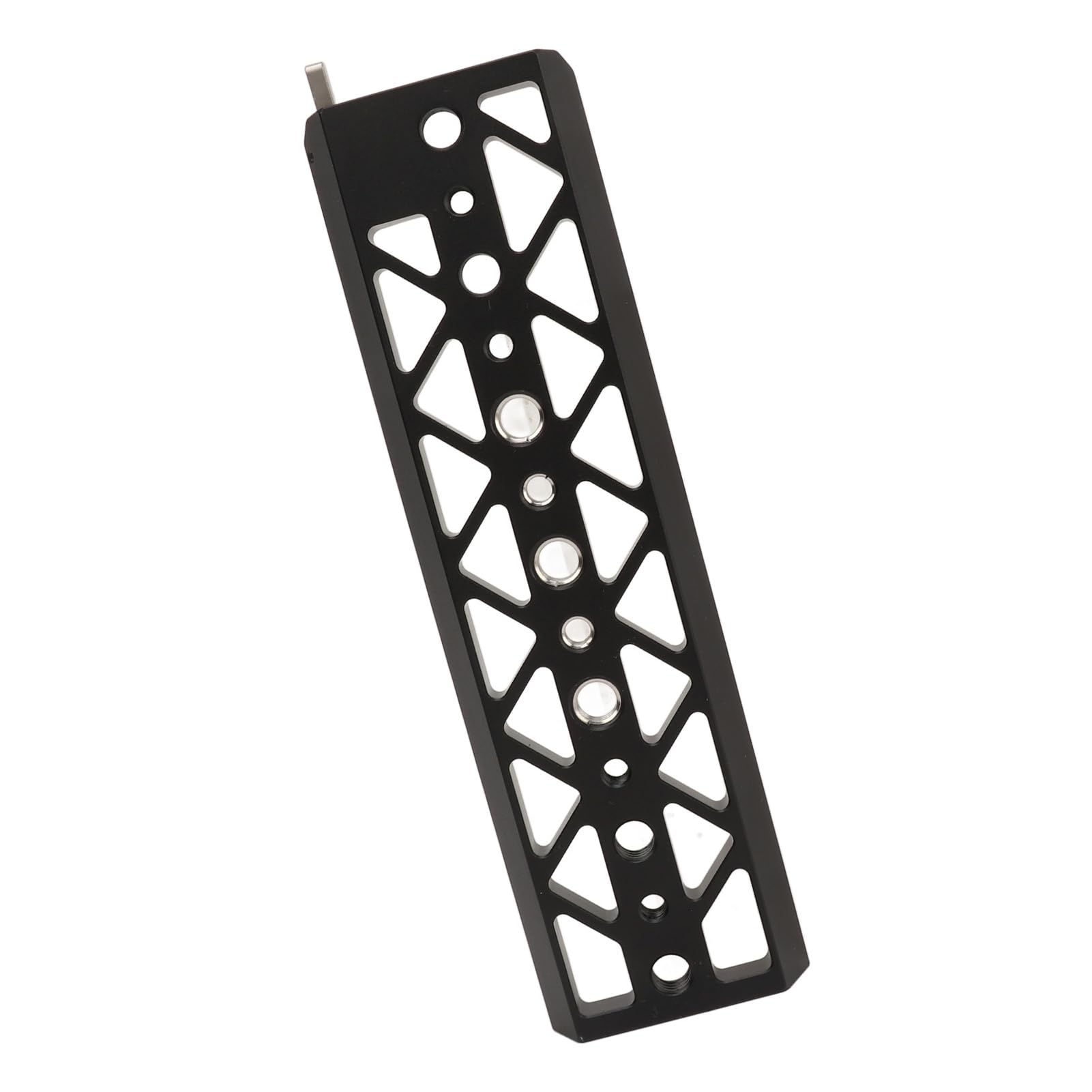 Piastra Dober Leggera in Lega di Alluminio Foro per Vite da 8 Pollici 1/4 3/8 con Perno Anti-stacco Compatibile Standard Compatibile per Gabbia Fotografica