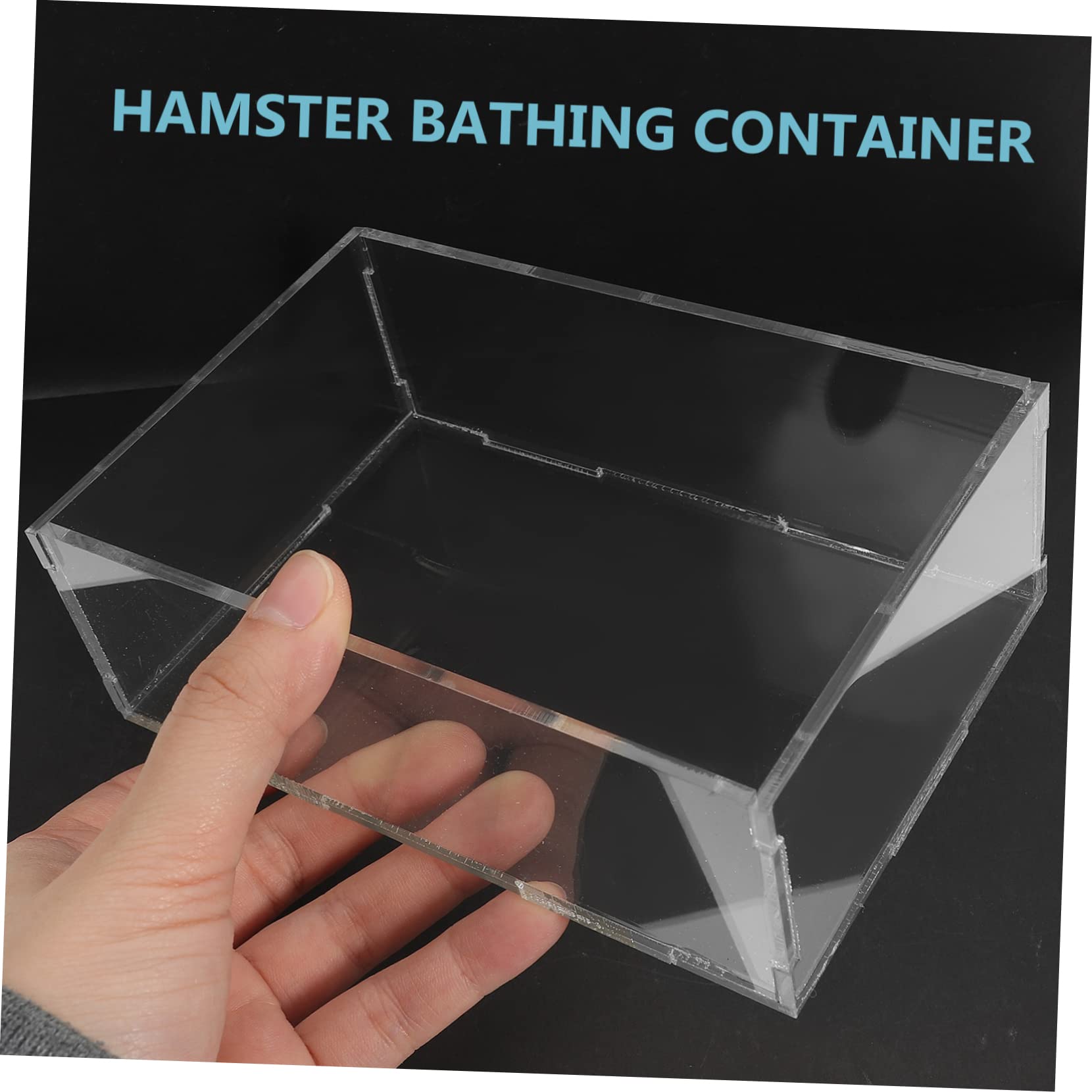 BESPORTBLE Hamster Sand Bath Box Transparent Multi Use Pet Bathtub for Hamsters Gerbils and Small Animals Fun and Practical Accessory for Pet Cages