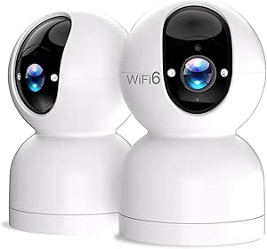 Rraycom 2K Security Camera for Baby Monitor WiFi 6, Pan/Tilt Indoor Cameras for Home Security, Indoor Camera with Motion Detection and Tracking asin的图片