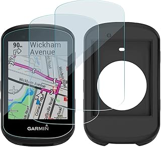 [3+1 Pack] Compatible with Garmin Edge 830 / Edge 530 Screen Protector and Case, Anti Scratch Tempered Glass Protective Film and Soft Silicone Bumper Cover Set