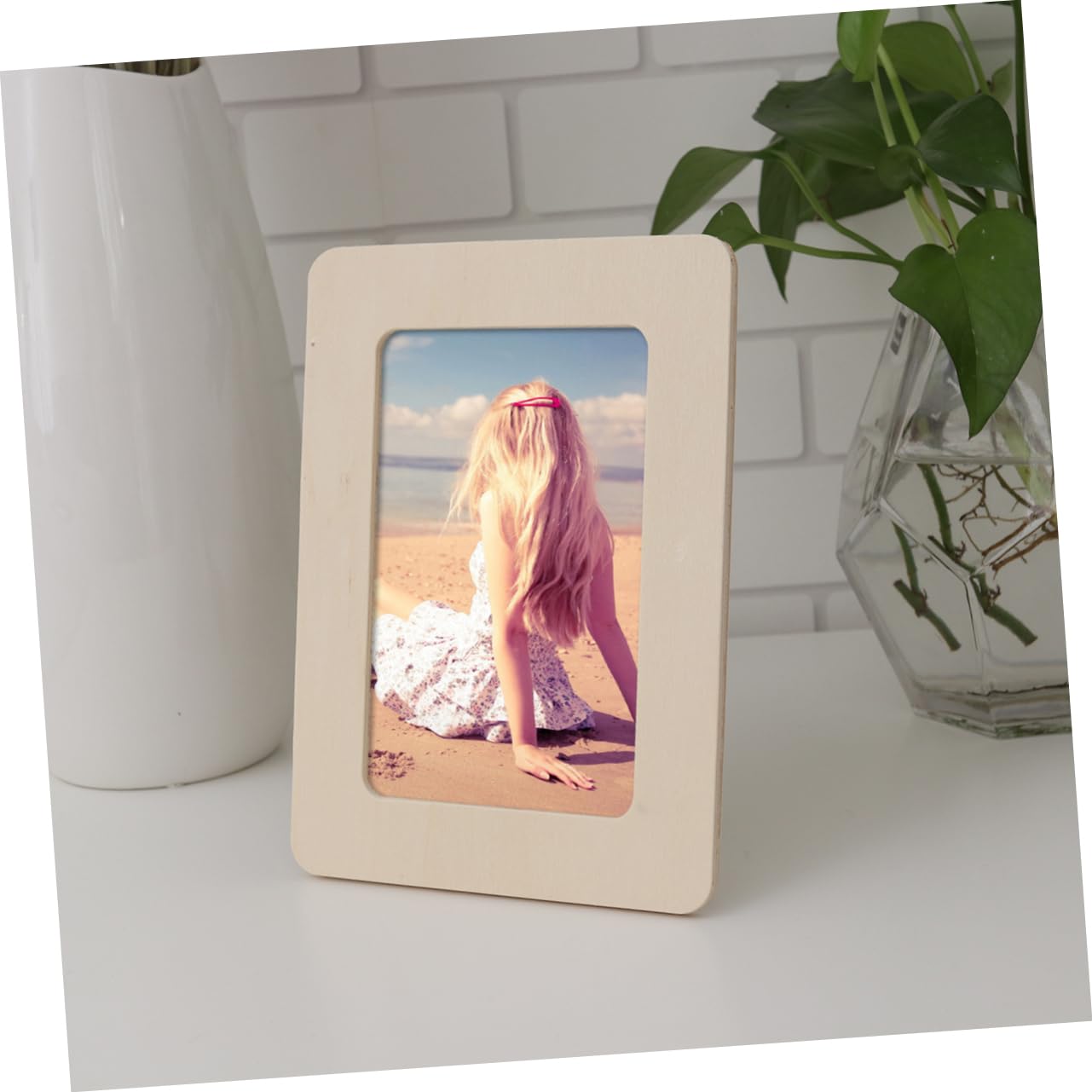 HOLIDYOYO 2pcs DIY Photo Frame Picture Frames Big Frame Digital Photo Frame Painted Multi Photo Picture Frame Photo Frames Personalised Photo Frame for Magnetic Photo Frame
