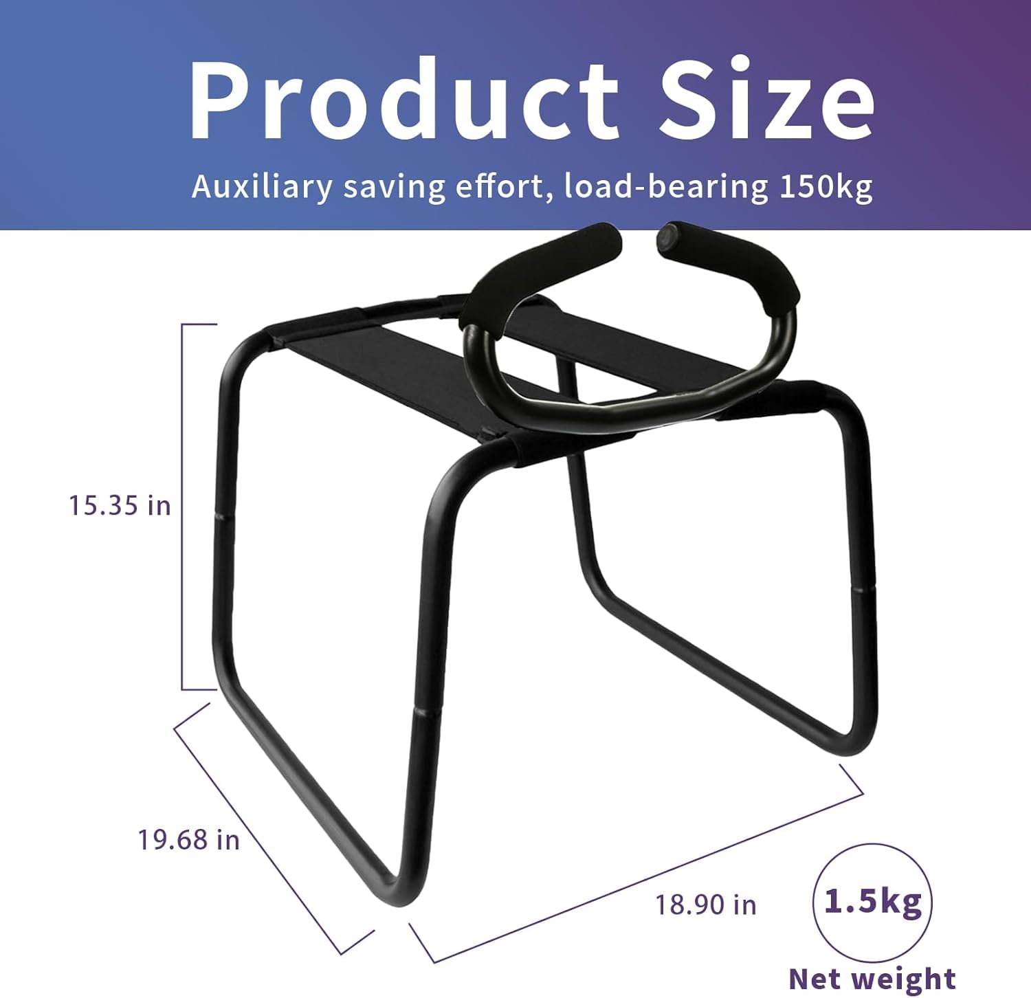 Silla sexual multifuncional con pasamanos, taburete portátil con suspensión, ayuda de posición para parejas, muebles sexuales BDSM elásticos y juguetes eróticos