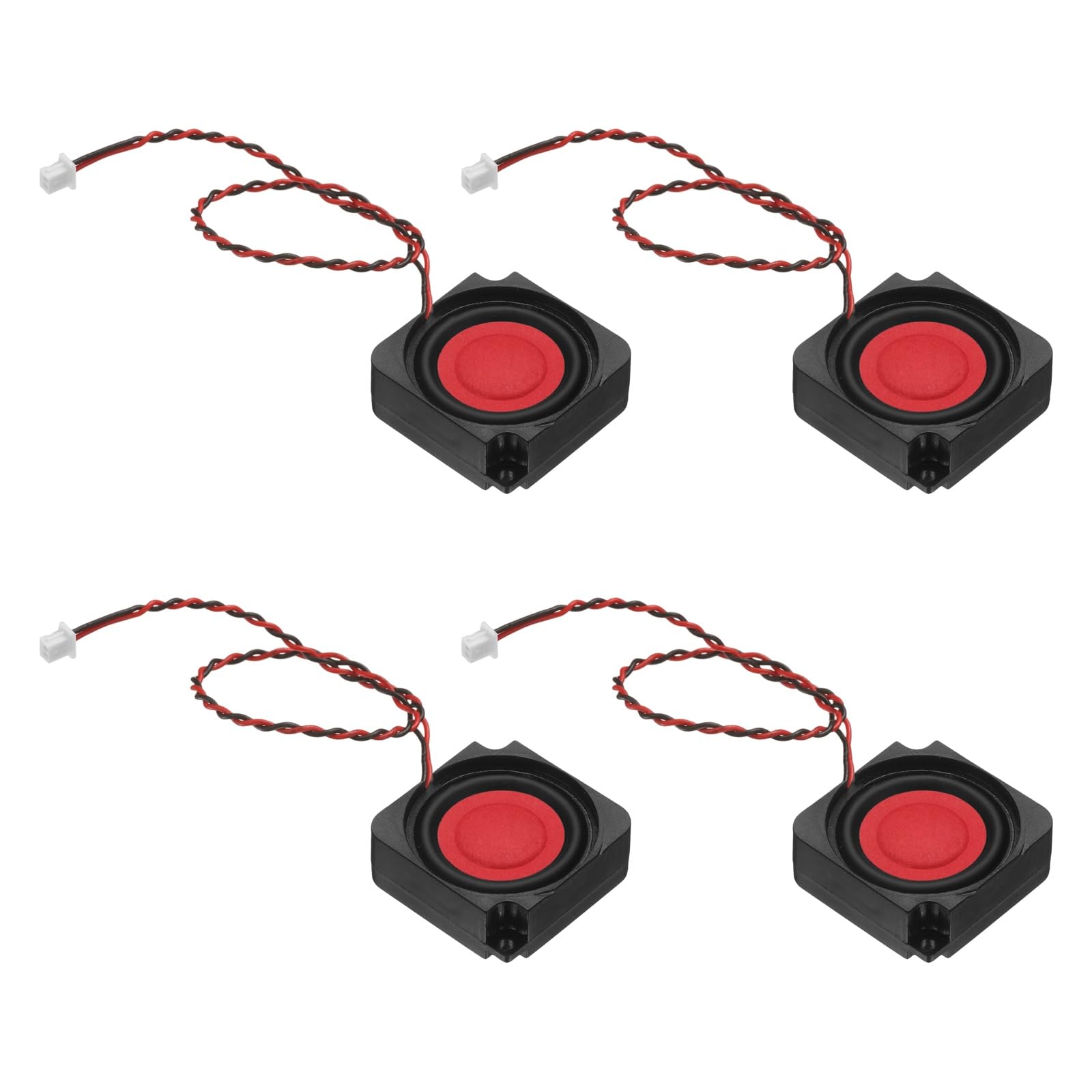 PATIKIL 2 Watt 8 Ohm Mini Speaker, 4PCS Full-Range Mobile Portable Advertising Machine Micro Loudspeaker Connector for Small Electronic Projects, Black Red-image-37