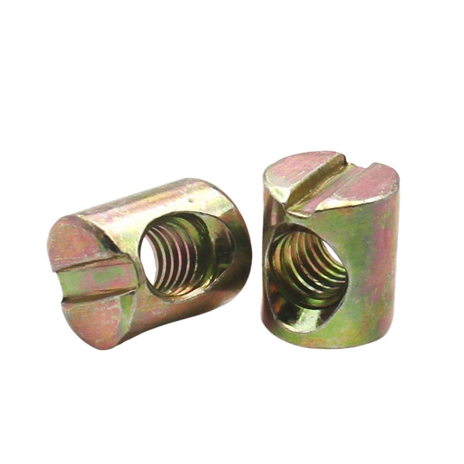Nakrętki cylindryczne do mebli, M6 M8 Nakrętki gwintowane z łbem młotkowym Złącze meblowe Ocynkowane 10 szt(M6X20mm (10PCS))