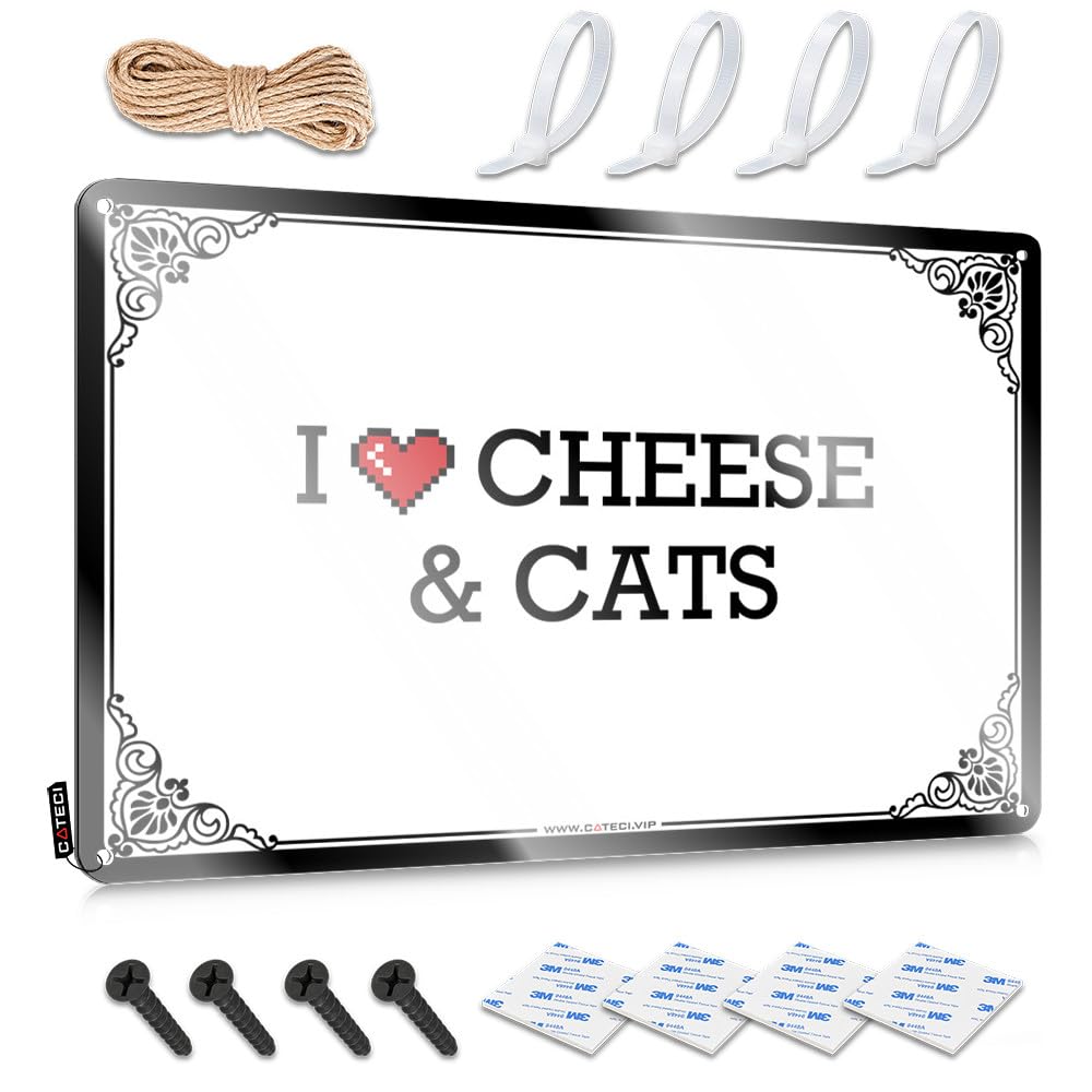 Vintage Wall Art Patriotic Vintage Wall Art, Restroom Decor Retro Haves Tin Sign For Home Bar | 8x12 Inch I Love Cheese & Cats Perfect For Camping Decor(30X40CM)