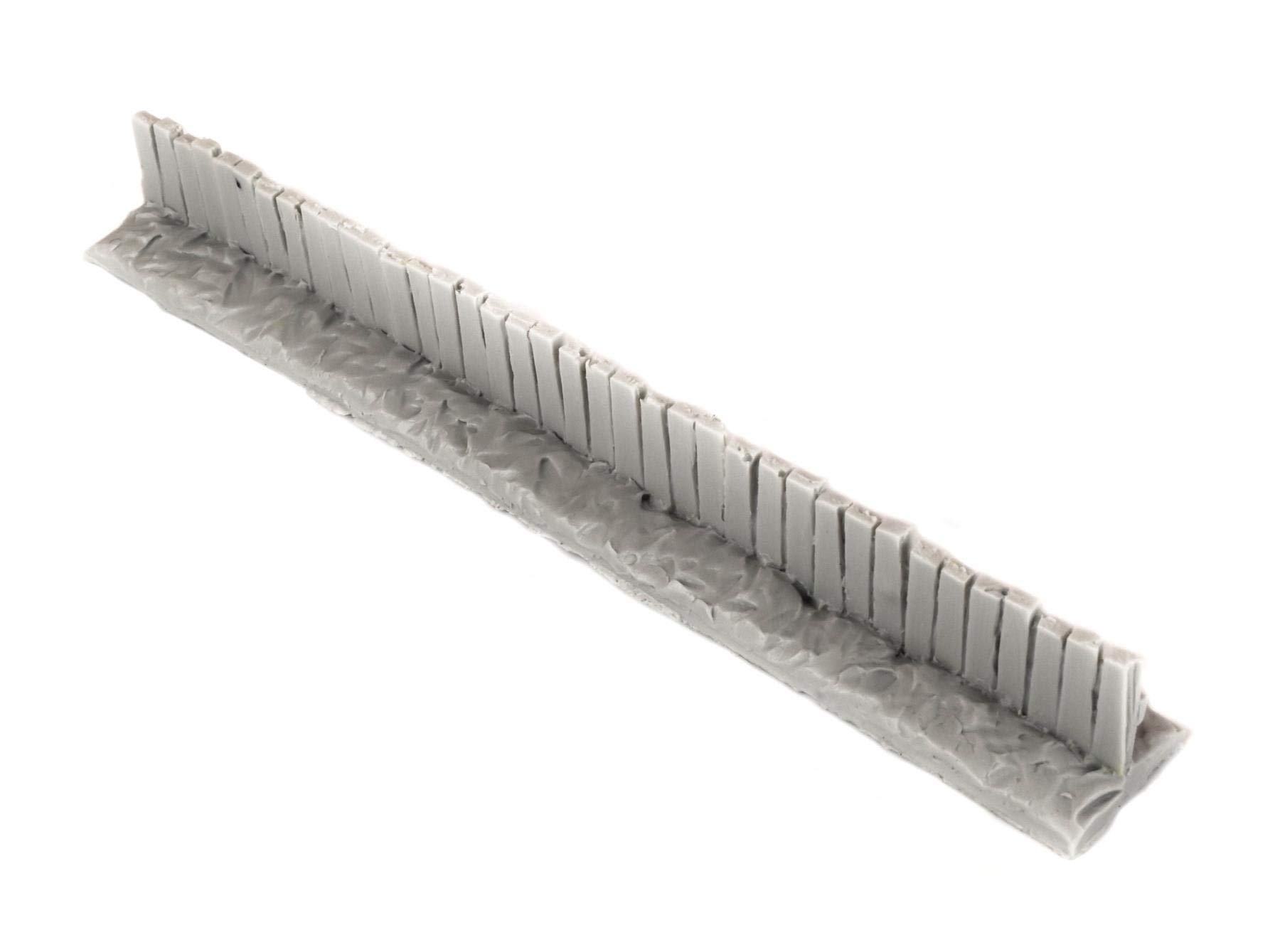 War World Gaming | Wooden Fence | Unpainted x 30 | 20mm - 28mm Scale Resin Wargaming Tabletop Terrain Scenery