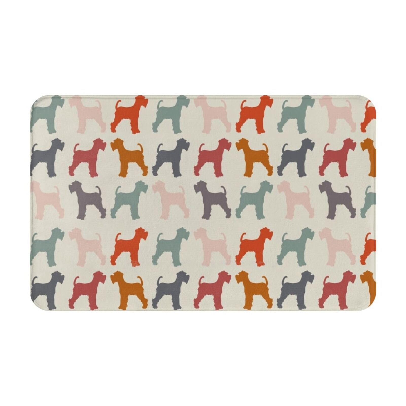 Felpudo Alfombrilla de Puerta con diseño de Perro Schnauzer Miniatura Vintage, cómoda, Bonita, para teléfono, Delantal y Cejas.
