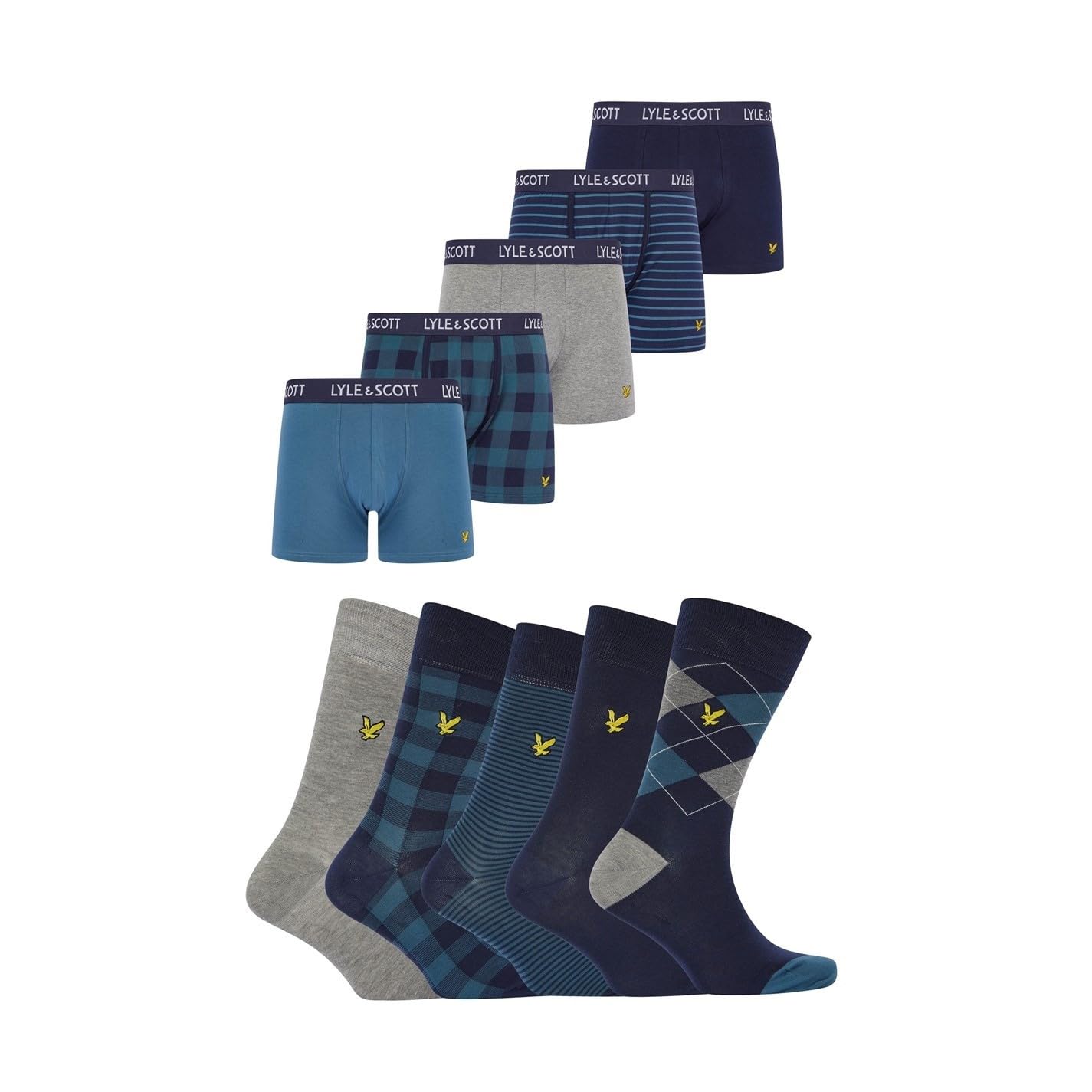 Lyle & Scott 10er-Pack Unterwäsche und Socken-Geschenkbox