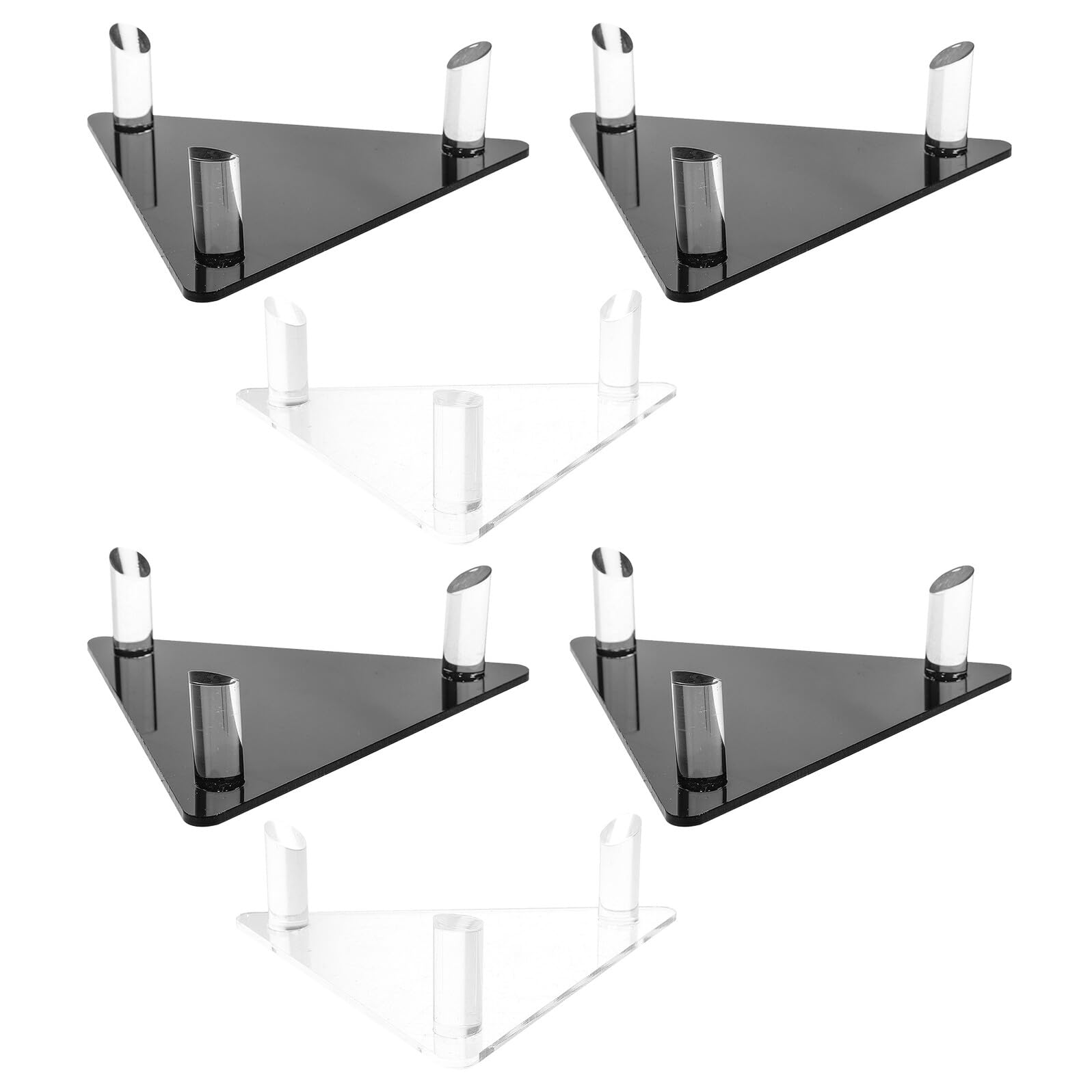 Acryl-Wandhalterungen für Basketball, Fußball, Volleyball & Rugby – Set mit 6 vielseitigen Sportdisplays & Aufbewahrungshaltern für den Heimgebrauch, klares & schwarzes Design